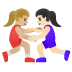 Emoji Lottatrici: carnagione abbastanza chiara e carnagione chiara su Google