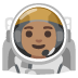 Emoji Astronauta donna: carnagione olivastra su Google