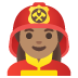 Emoji Ahli bomba wanita: ton kulit sederhana pada Google
