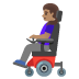 Emoji Donna su sedia a rotelle motorizzata: carnagione olivastra su Google