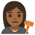 Woman Judge: Medium-Dark Skin Tone emoji on Google