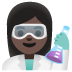 Woman Scientist: Dark Skin Tone emoji on Google