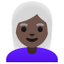 Emoji Donna: carnagione scura e capelli bianchi su Google