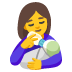 Woman Feeding Baby emoji on Google