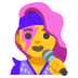 Woman Singer emoji on Google