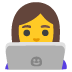 Emoji Ahli teknologi wanita pada Google