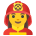 Emoji Pompiere donna su Google