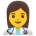 Emoji Operatrice sanitaria su Google