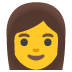 Woman emoji on Google
