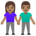 Emoji Lelaki dan wanita berpegangan tangan: ton kulit sederhana pada Google