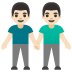 อีโมจิ ชาย-ชายจับมือ: โทนผิวสีขาว บน Google