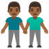 Men Holding Hands: Medium-Dark Skin Tone emoji on Google