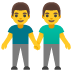 Händchen haltende Männer-Emoji auf Google