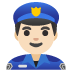 Polizist: helle Hautfarbe-Emoji auf Google