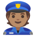 Police Officer: Medium Skin Tone emoji on Google