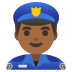 Emoji Policier : peau mate sur Google