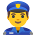 Polizist-Emoji auf Google