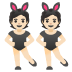 People with Bunny Ears: Light Skin Tone emoji on Google