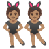 People with Bunny Ears: Medium Skin Tone emoji on Google