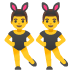 Emoji Uomini con orecchie da coniglio su Google