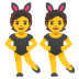 Personen mit Hasenohren-Emoji auf Google