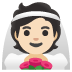 อีโมจิ เจ้าสาว: โทนผิวสีขาว บน Google