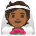 Emoji Persona con velo: carnagione abbastanza scura su Google