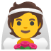 Person with Veil emoji on Google