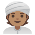 Emoji Orang berserban: ton kulit sederhana pada Google