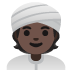 Emoji Orang mengenakan serban: warna kulit gelap di Google