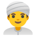 Man Wearing Turban emoji on Google
