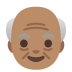Old Man: Medium Skin Tone emoji on Google