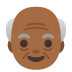 Emoji Uomo anziano: carnagione abbastanza scura su Google