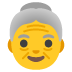 Old Woman emoji on Google