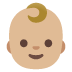 Emoji Neonato: carnagione abbastanza chiara su Google