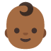 Emoji Bayi: ton kulit sederhana gelap pada Google