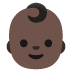 Baby: Dark Skin Tone emoji on Google