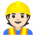 Emoji Pekerja pembinaan: ton kulit cerah pada Google