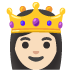 Emoji Principessa: carnagione chiara su Google
