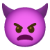 Emoji Faccina arrabbiata con corna su Google