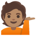 Infoschalter-Mitarbeiter(in): mittlere Hautfarbe-Emoji auf Google