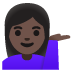 Woman Tipping Hand: Dark Skin Tone emoji on Google