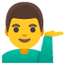 อีโมจิ ผู้ชายแบมือ บน Google