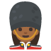 Emoji Guarda mulher: pele morena escura no Google