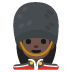 Emoji Garde femme : peau foncée sur Google