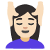 Woman Getting Massage: Light Skin Tone emoji on Google