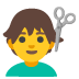 Emoji Taglio di capelli per uomo su Google