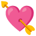 Herz mit Pfeil-Emoji auf Google