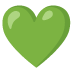 Green Heart emoji on Google