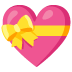 Heart with Ribbon emoji on Google